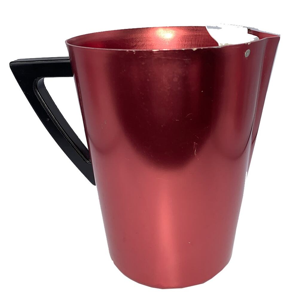 Regal Ware Vintage MCM Red Aluminum Gallon Pitcher Vase Decor w/Bakelite Handle